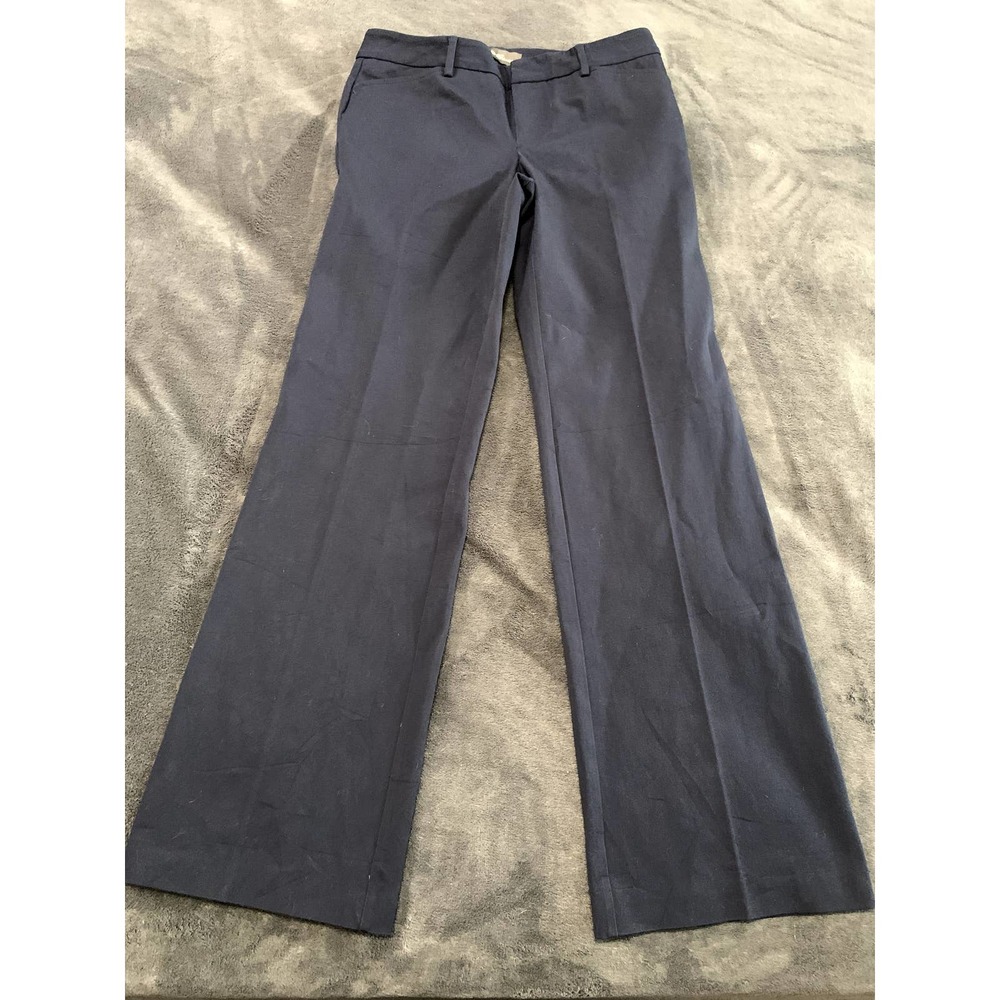 Eddie Bauer Womens Pants Navy Blue Slightly Curvy Fit Straight Leg Size 4